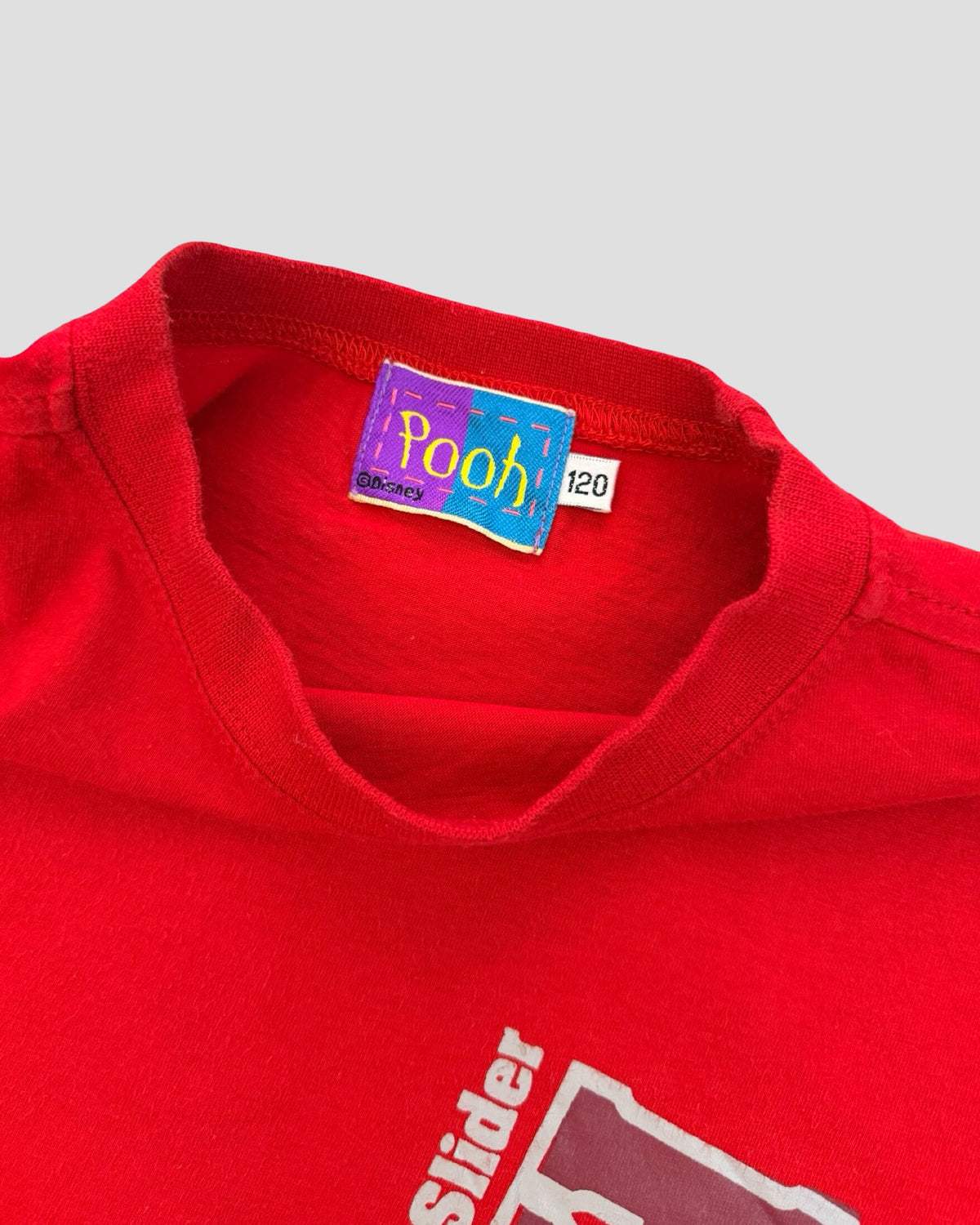 VINTAGE red winnie the pooh 100 acre slider tee