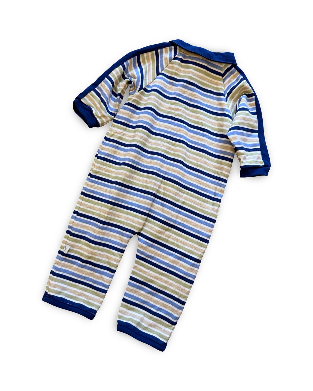 CLASSIC POOH vintage striped winnie the pooh long sleeve polo jumpsuit