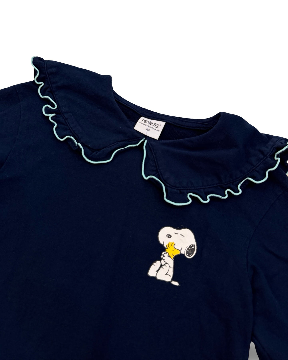 F2f peanuts snoopy navy ruffle collar dress