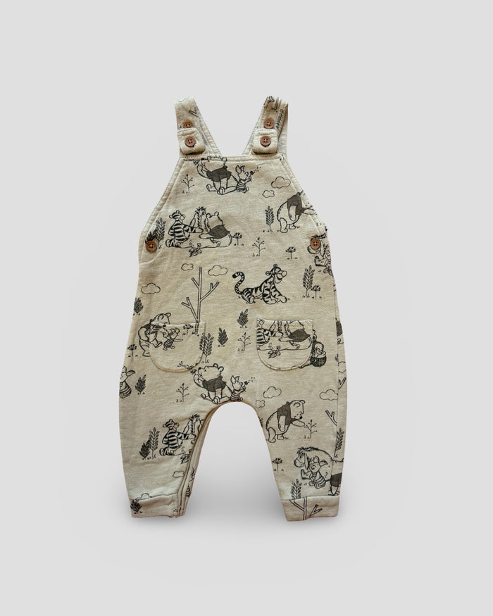 Classic pooh & friends sketch overalls