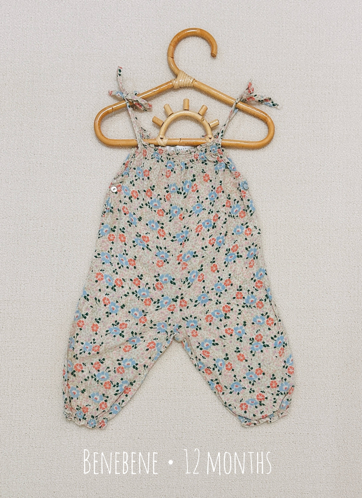 Benebene Floral Tie-Strap Jumpsuit