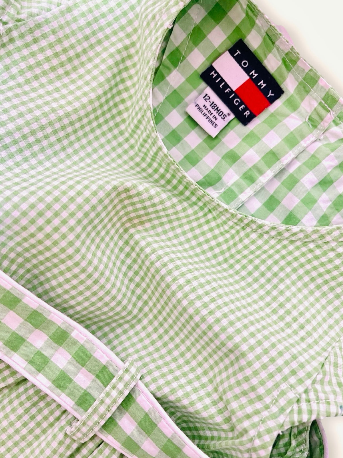 Tommy Hilfiger authentic gingham cap-sleeve dress