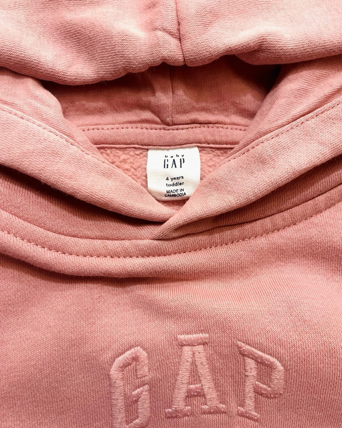 Gap coral tonal logo pullover hoodie