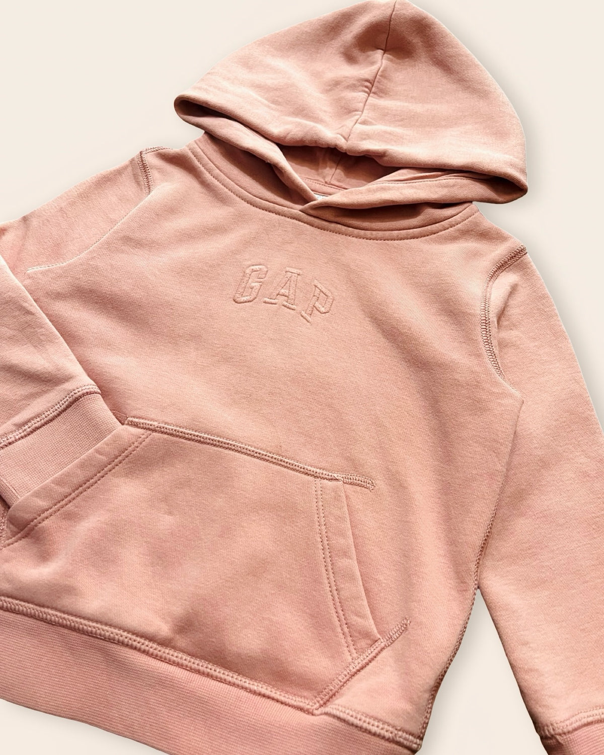 Gap coral tonal logo pullover hoodie