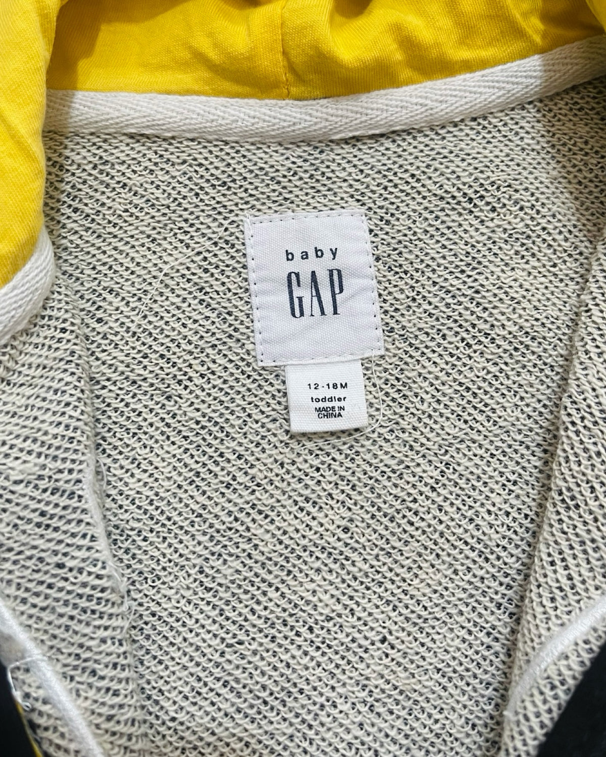 Gap black marl logo zip hoodie