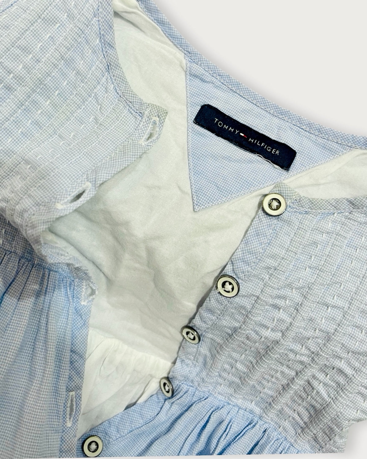 Tommy Hilfiger authentic smocked button-down dress