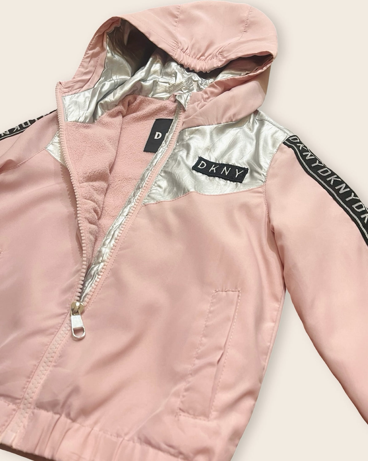 DKNY metallic logo windbreaker