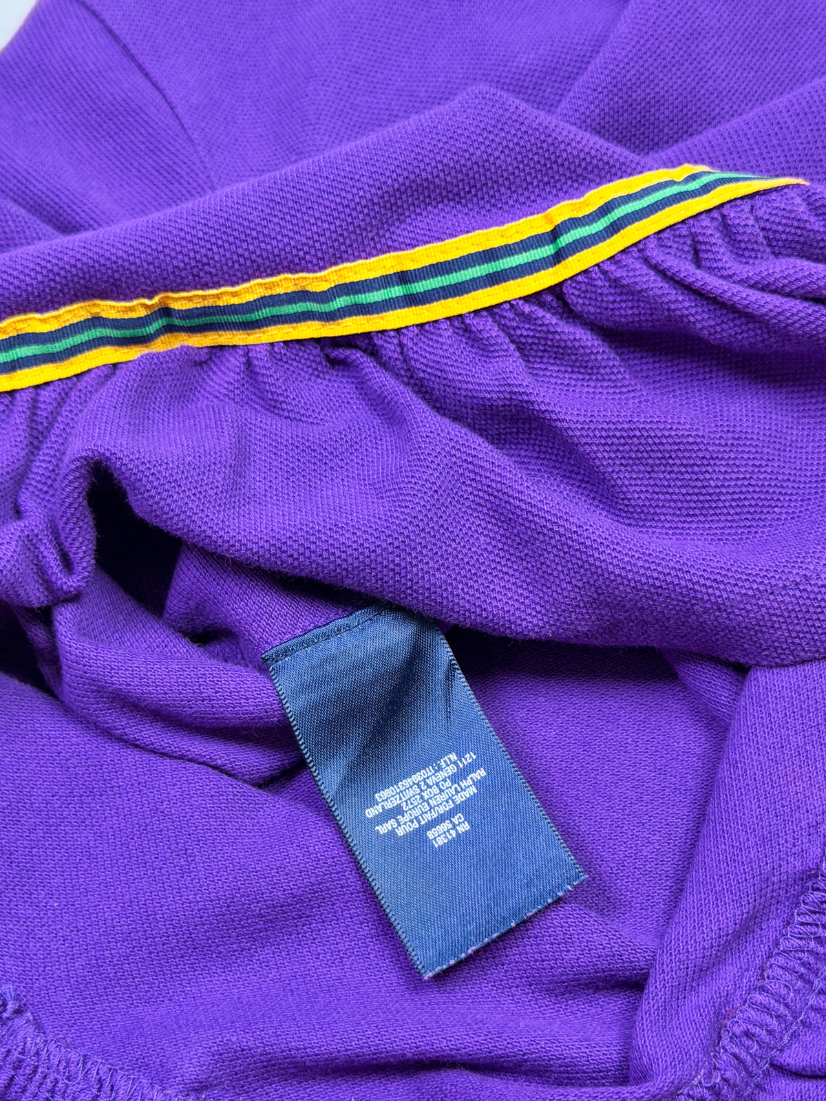 Ralph Lauren Purple Polo Dress with Belt Detail