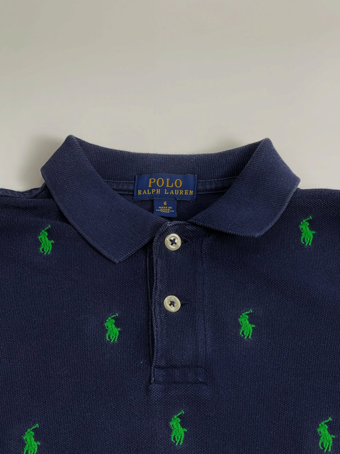 All-over pony embroidered polo shirt