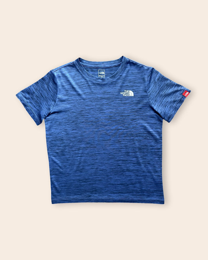 Heathered performance tee with sporty finish, blue