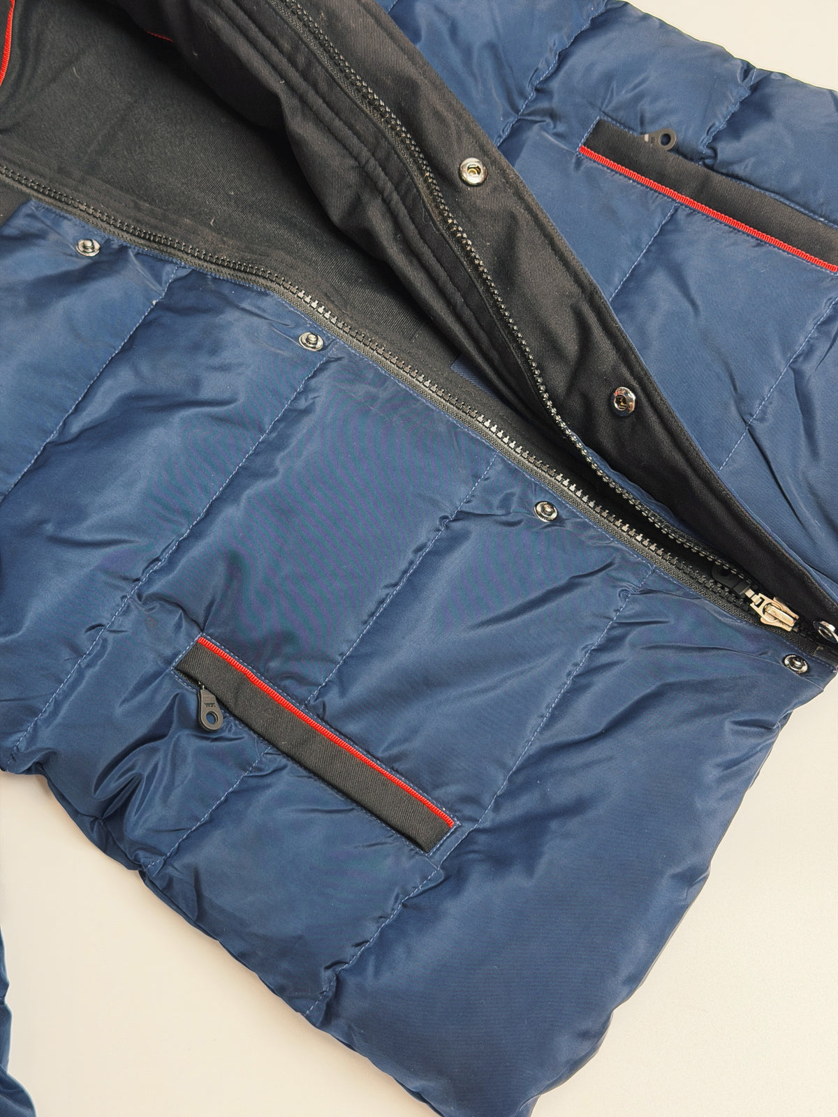 Authentic ferrari padded hooded jacket, navy
