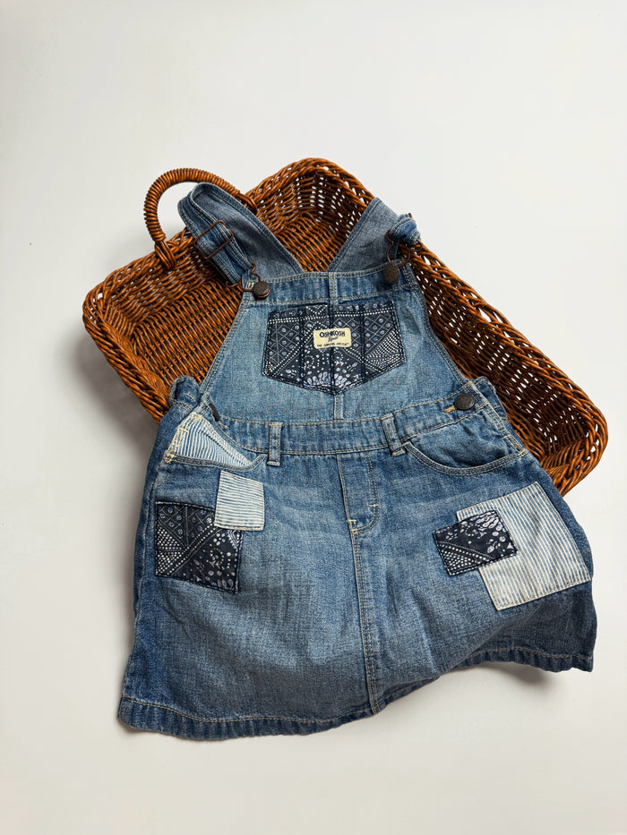 Skirtall with the cutest patchwork details, denim