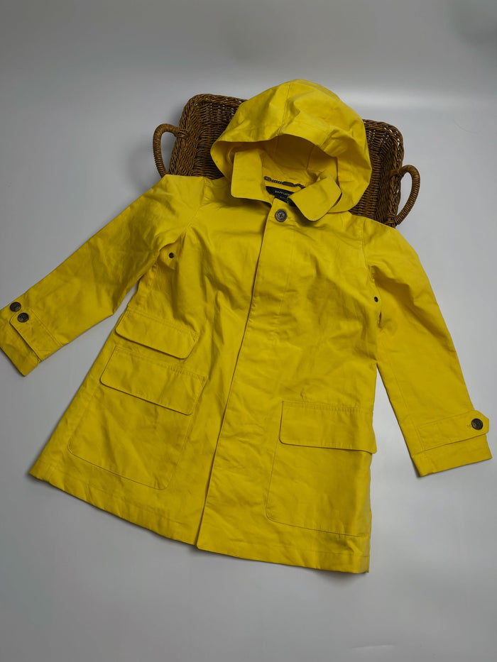 Hooded field jacket, yellow