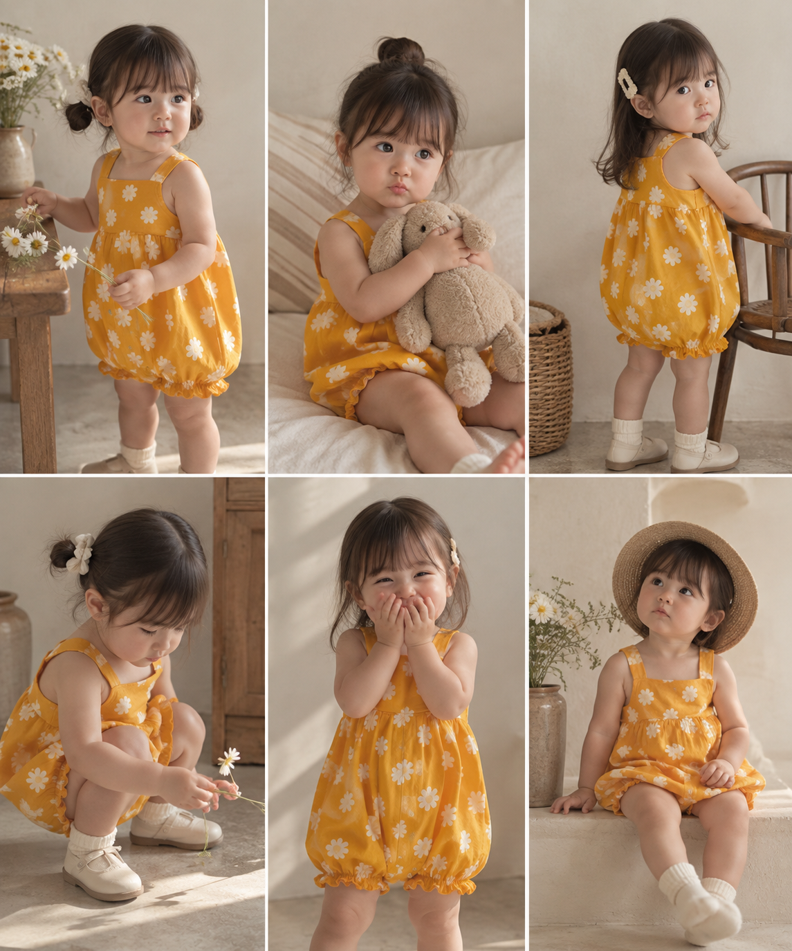 CARTER'S Daisy Overall Romper