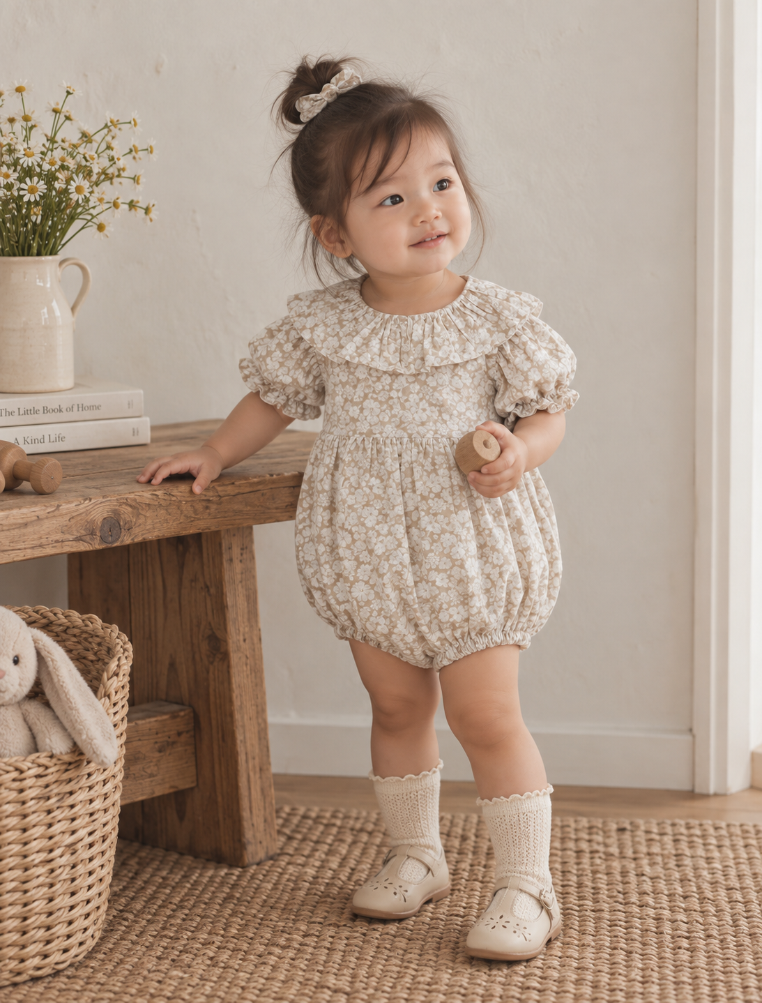 AOSTA Floral Ruffle Romper