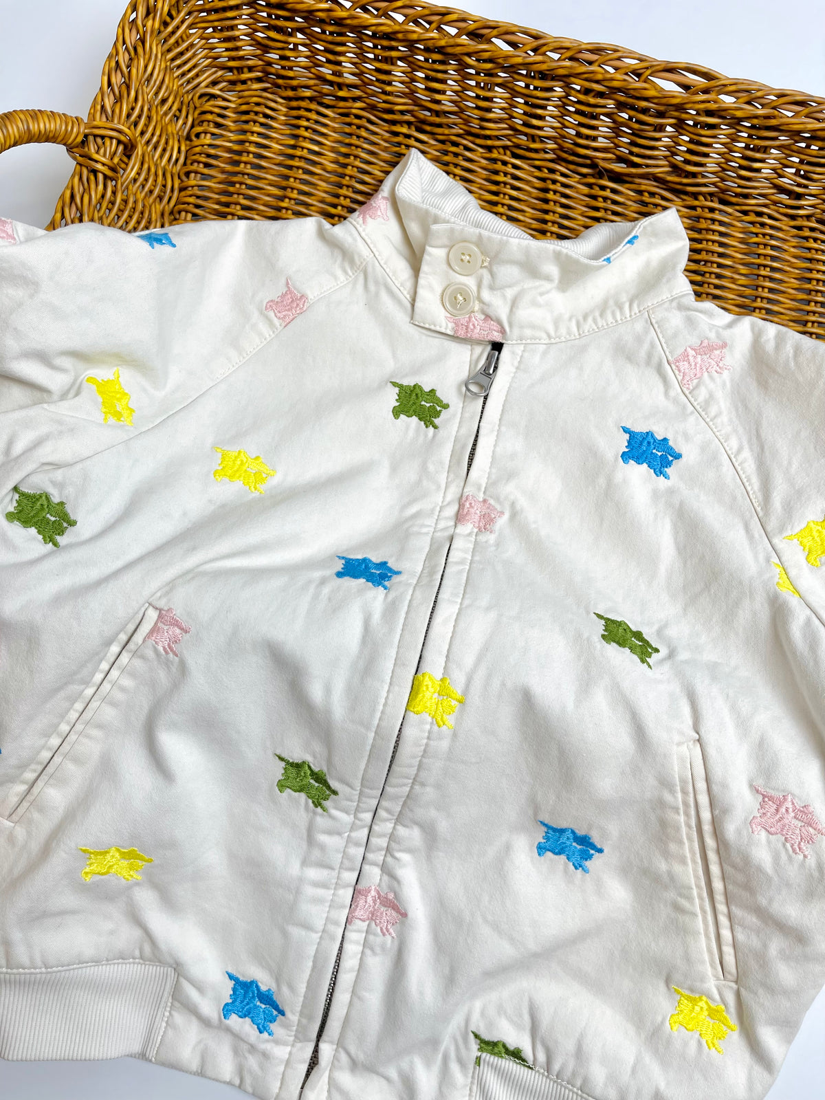 Burberry Kids EKD Embroidered Harrington Jacket