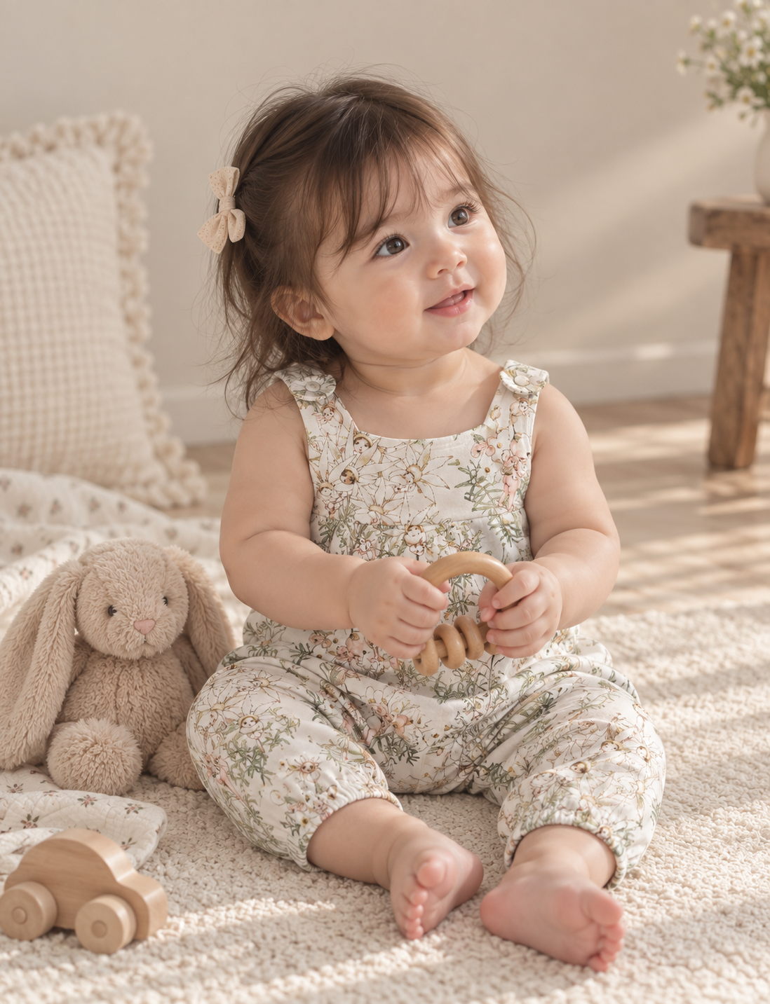 Floral Fairy Print Overall