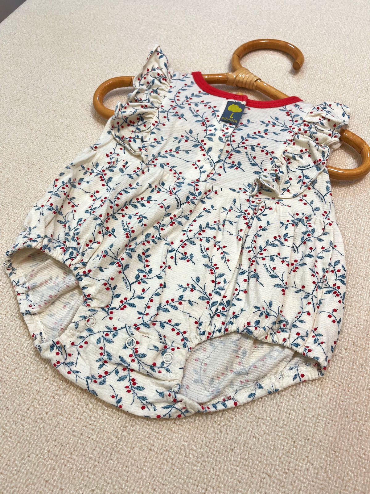 MOIMOLN Berry Print Ruffle Dress