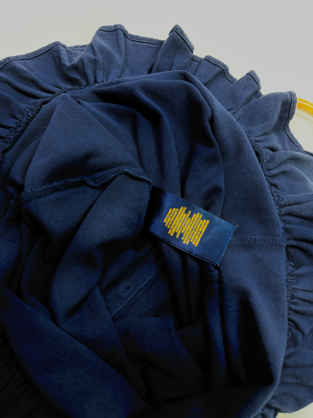 Ralph Lauren Navy Polo Dress with Suede Shoulder Detail