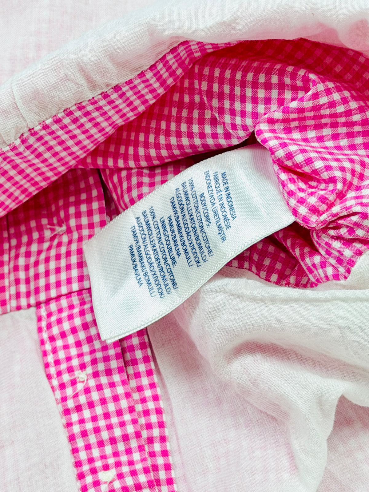 Polo Ralph Lauren Pink Gingham Dress with Lace Collar