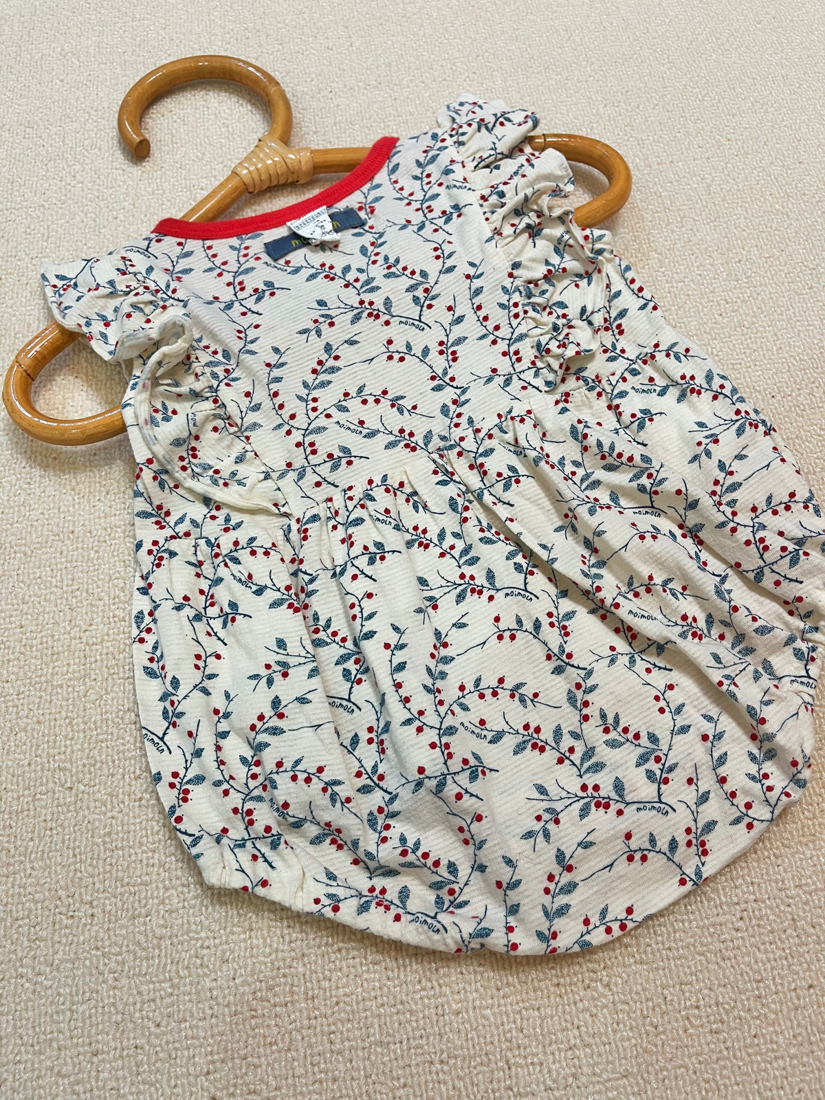 MOIMOLN Berry Print Ruffle Dress