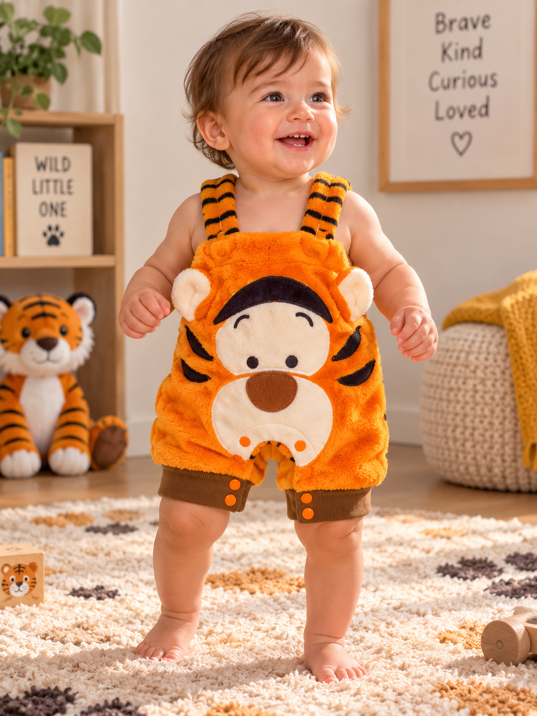 Disney - Tigger Fuzzy Overall Romper 🐯🧡