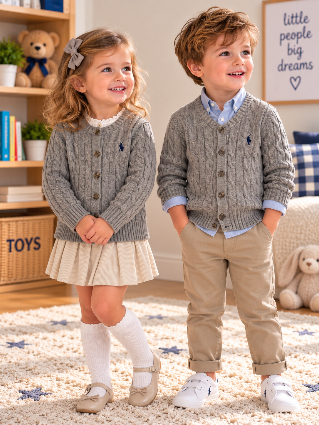 Polo Ralph Lauren Cable-Knit Cardigan — Oatmeal