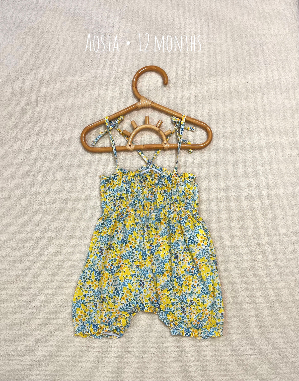 AOSTA Floral Tie-Strap Romper