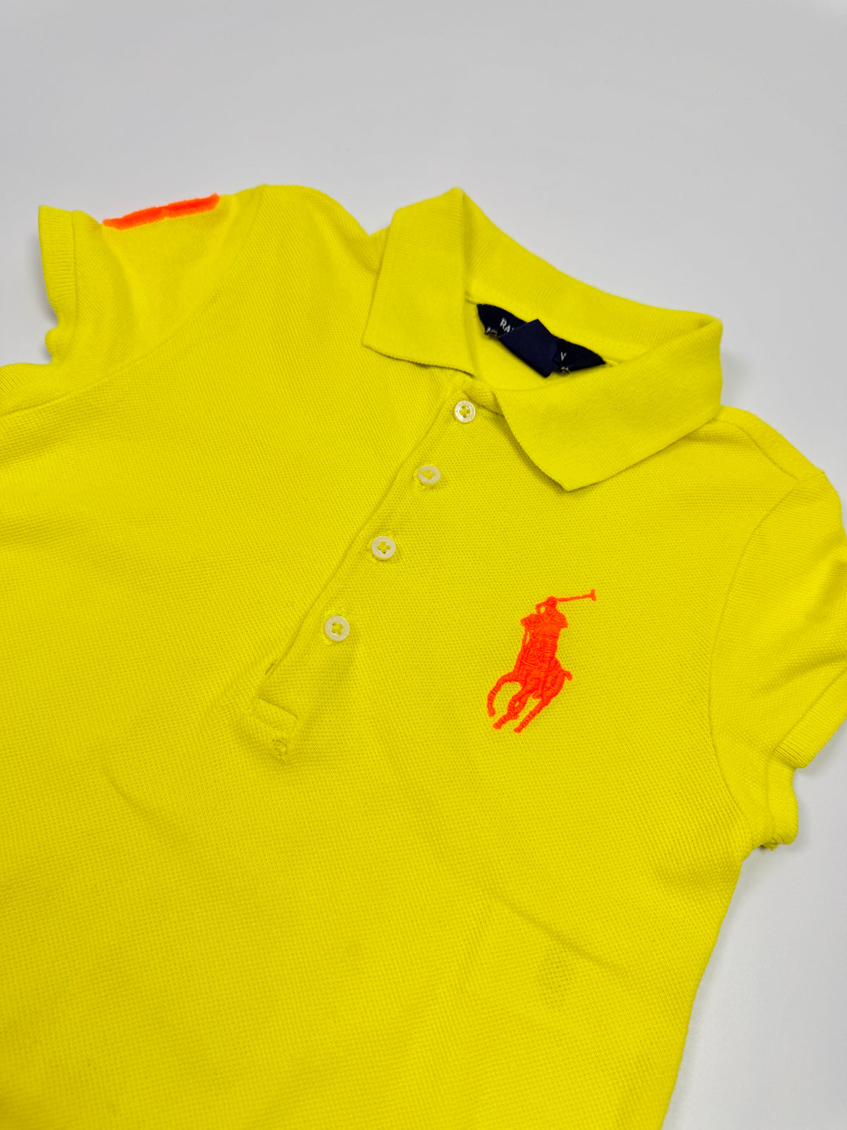Ralph Lauren Neon Yellow Polo Dress with Orange Pony