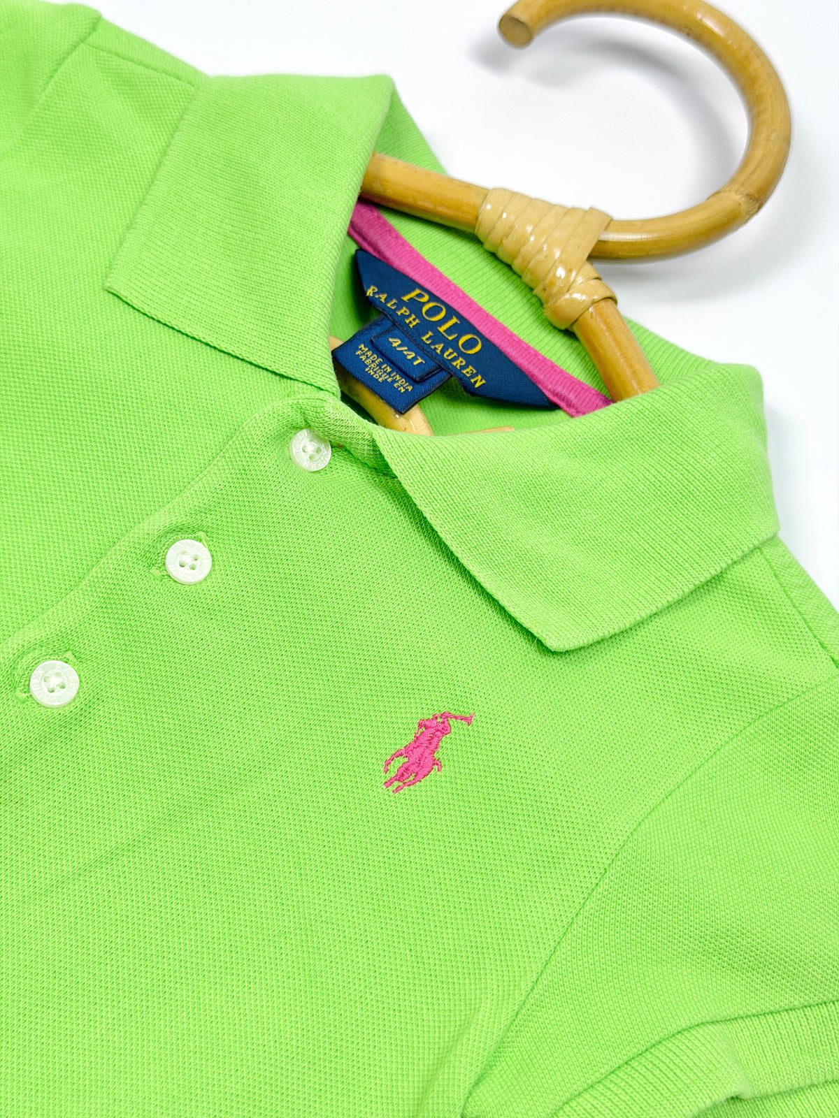 Ralph Lauren Lime Green Polo Dress with Pleated Skirt