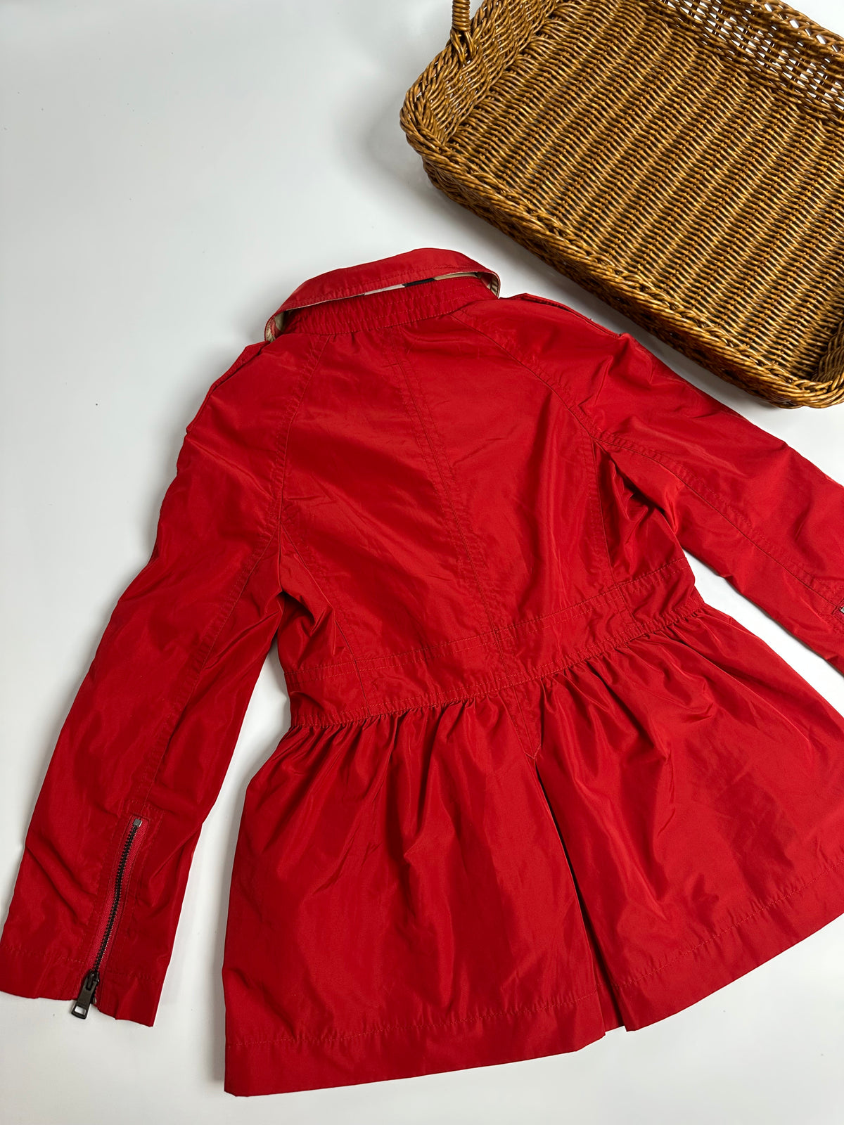 Burberry Kids Red Double-Breasted Trench Coat | MINI MANTLEBURY | New with Tags
