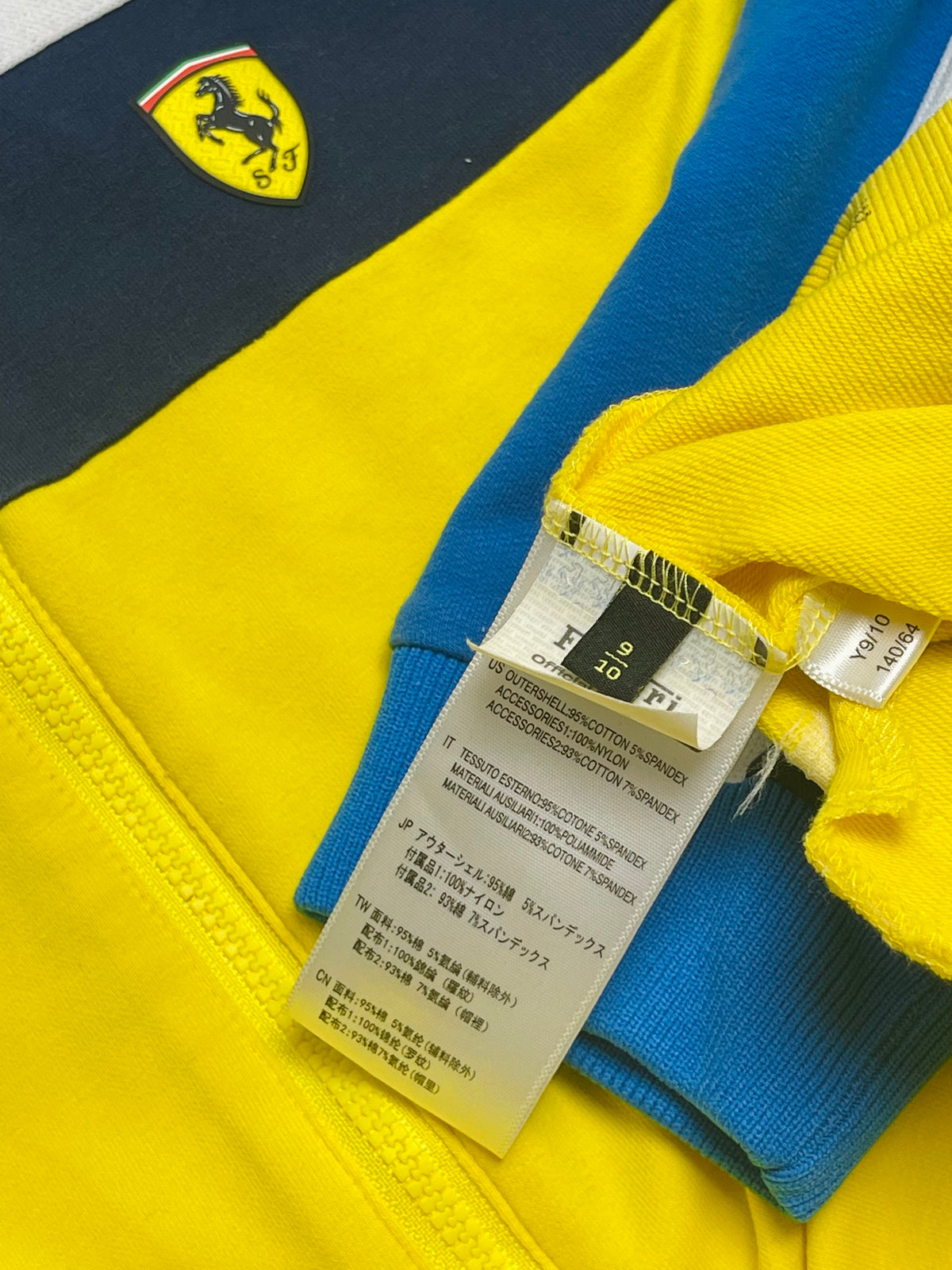 Scuderia Ferrari Colorblock Zip-Up Hoodie Jacket | Kids