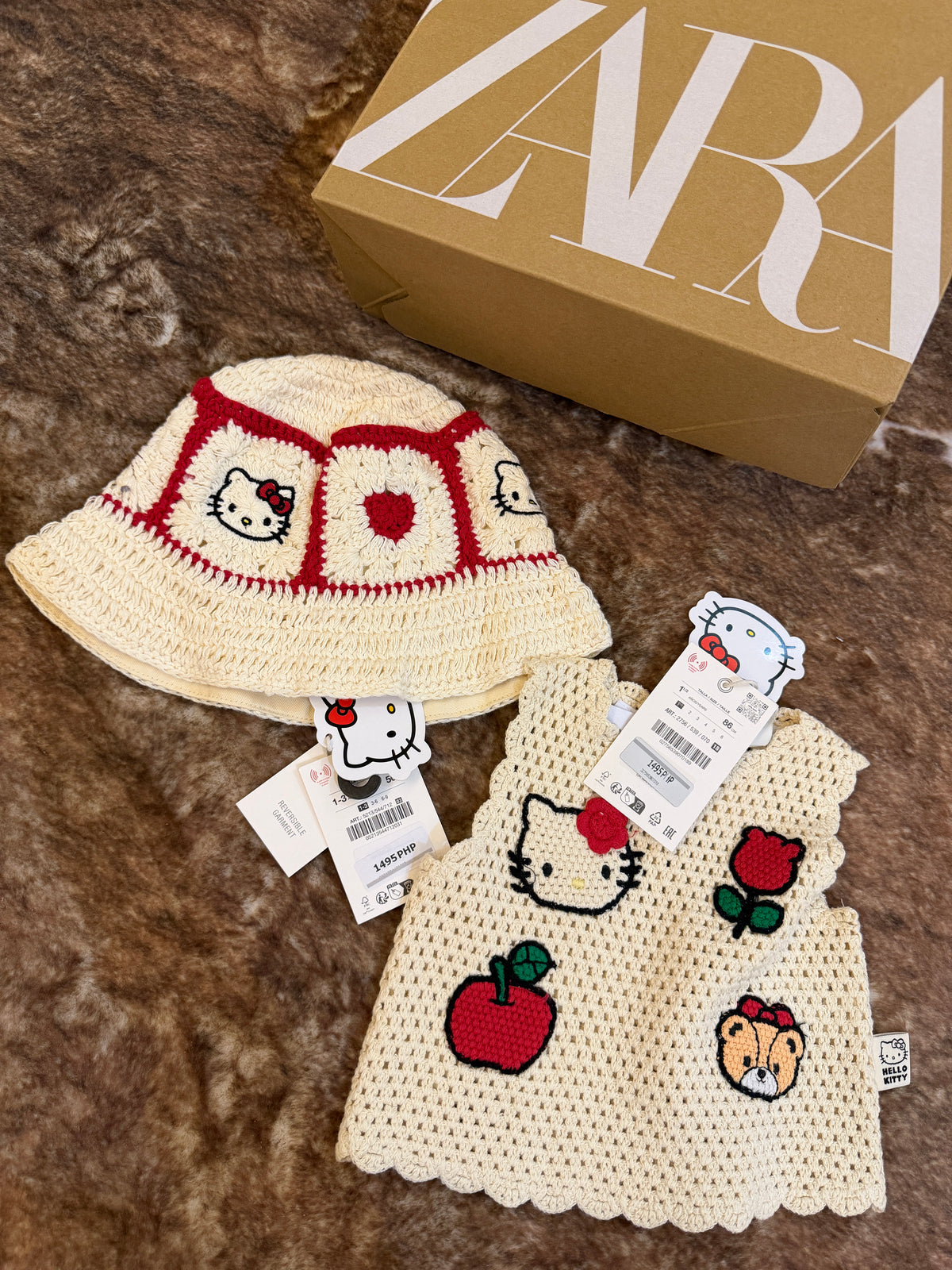 Zara x Hello Kitty Crochet Top & Hat