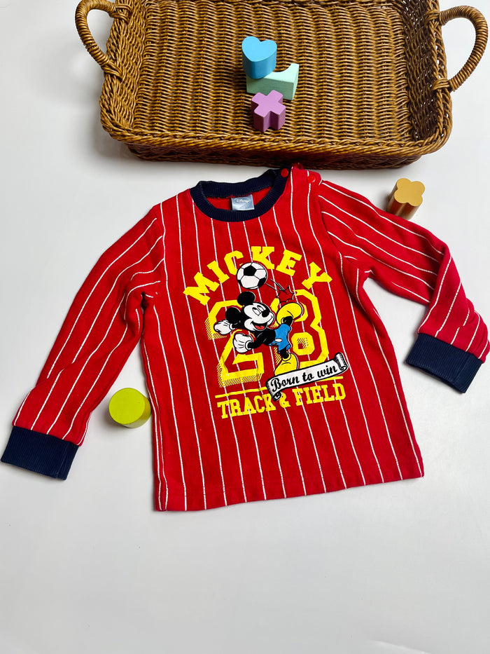 Mickey Mouse Red Track & Field Sweatshirt