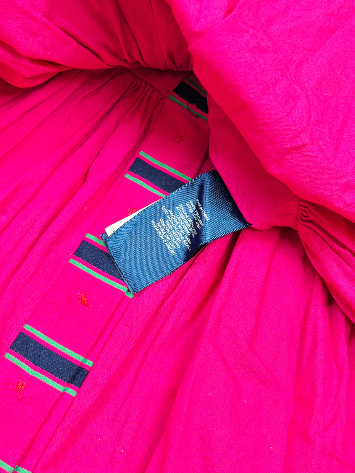Ralph Lauren Pink Striped Button Dress