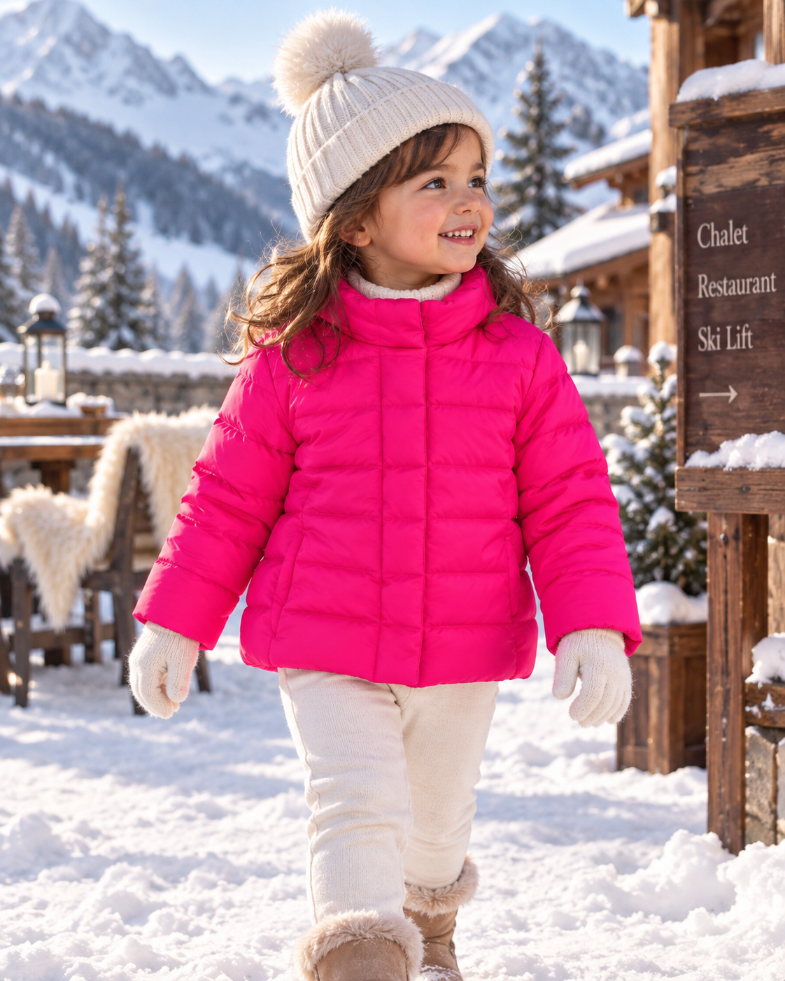 Ralph Lauren Bright Pink Quilted Puffer Jacket