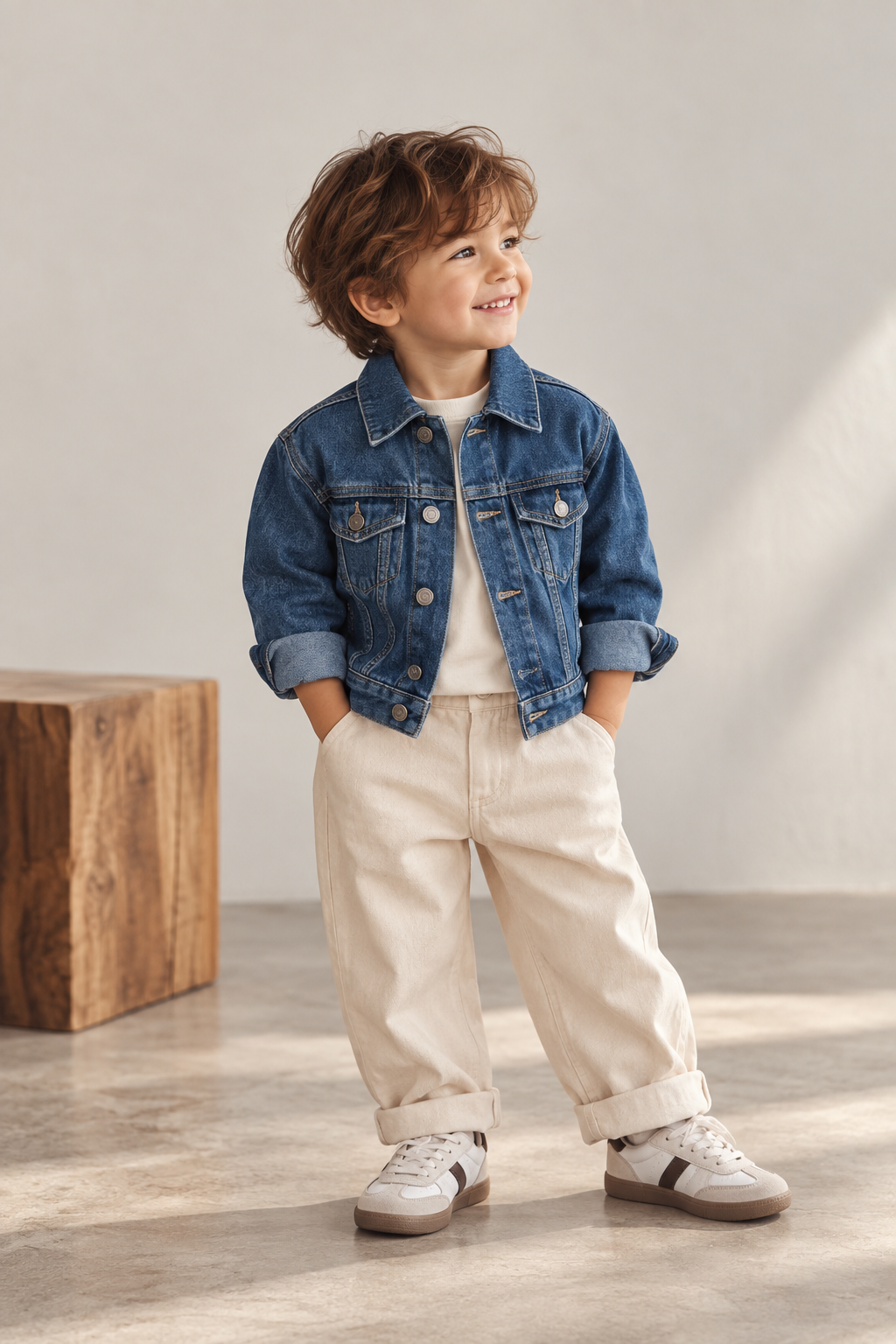 UNIQLO Classic Blue Denim Trucker Jacket | Kids