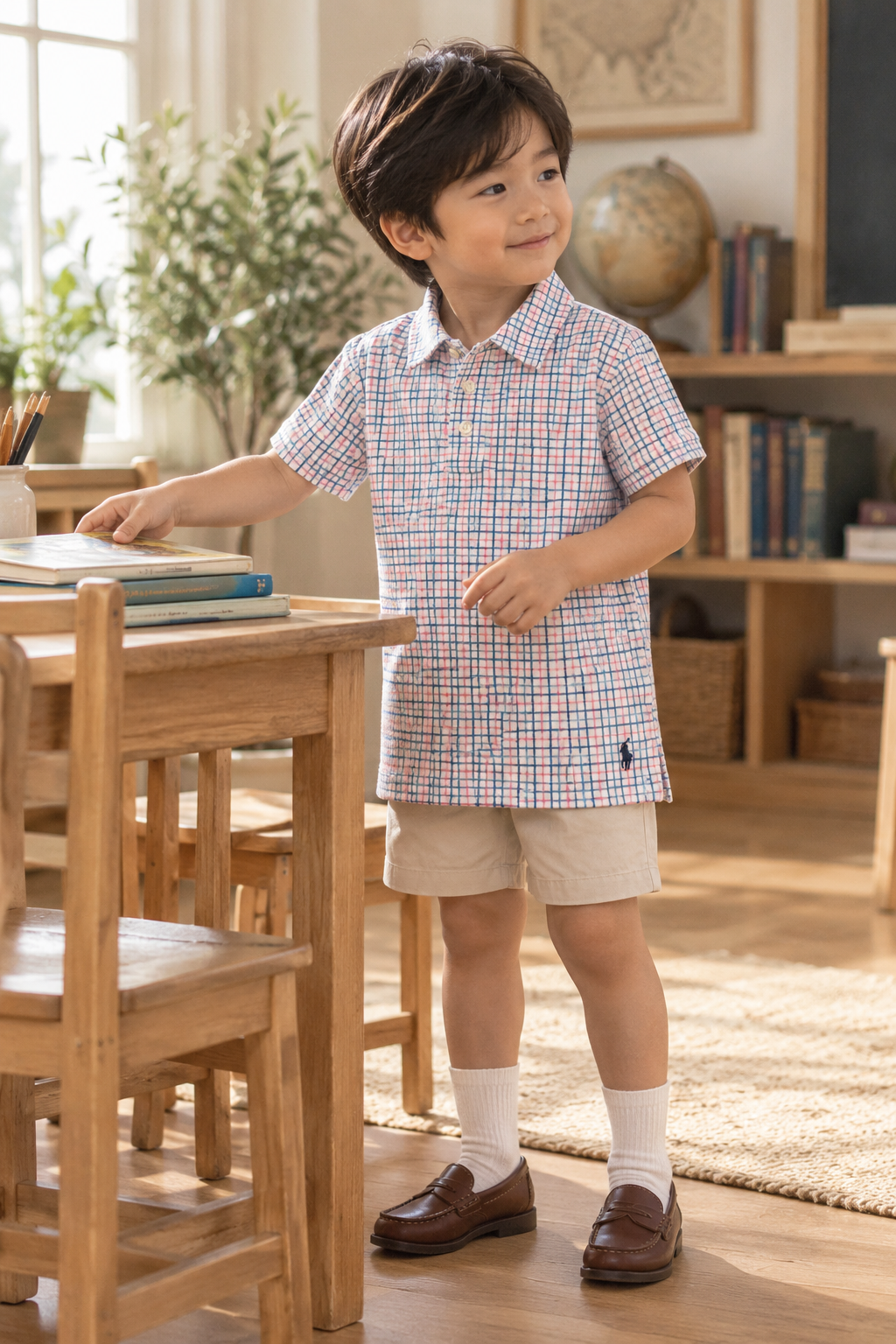 Ralph Lauren Classic Plaid Collared Polo Shirt