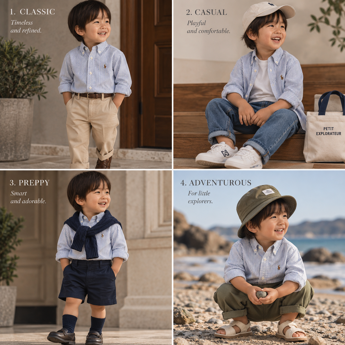 Ralph Lauren Blue & White Pinstripe Button-Down Shirt
