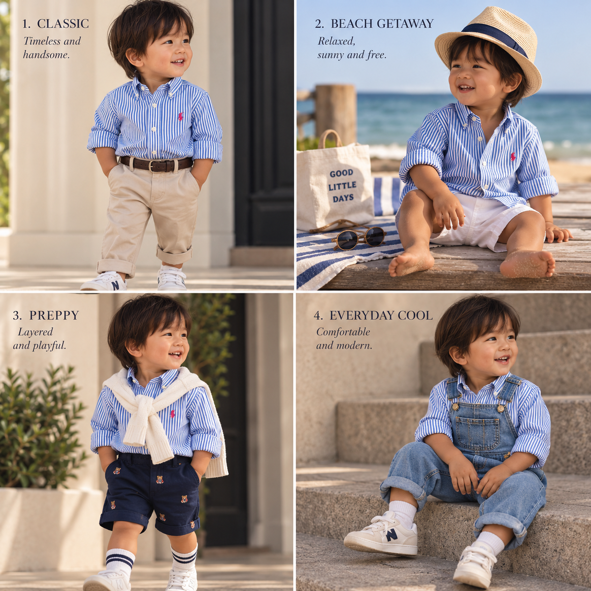 Ralph Lauren Blue Stripe Button-Down Shirt