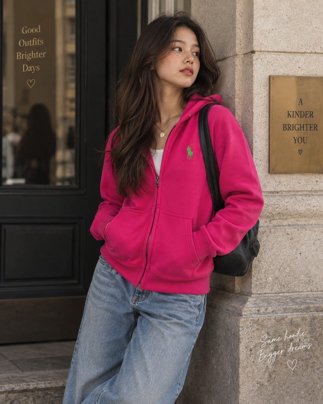Ralph Lauren Hot Pink Zip-Up Hoodie