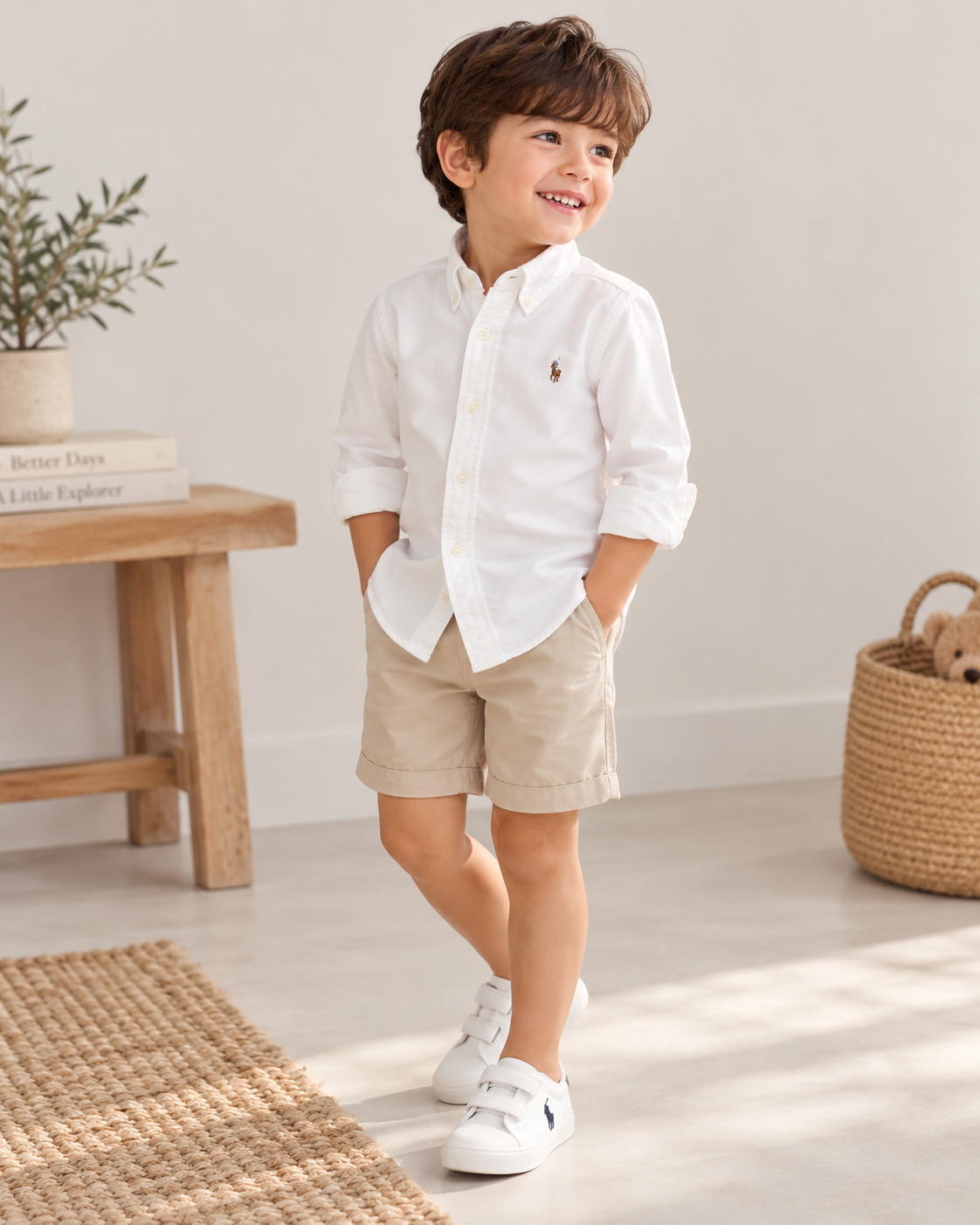 Ralph Lauren White Oxford Button-Down Shirt