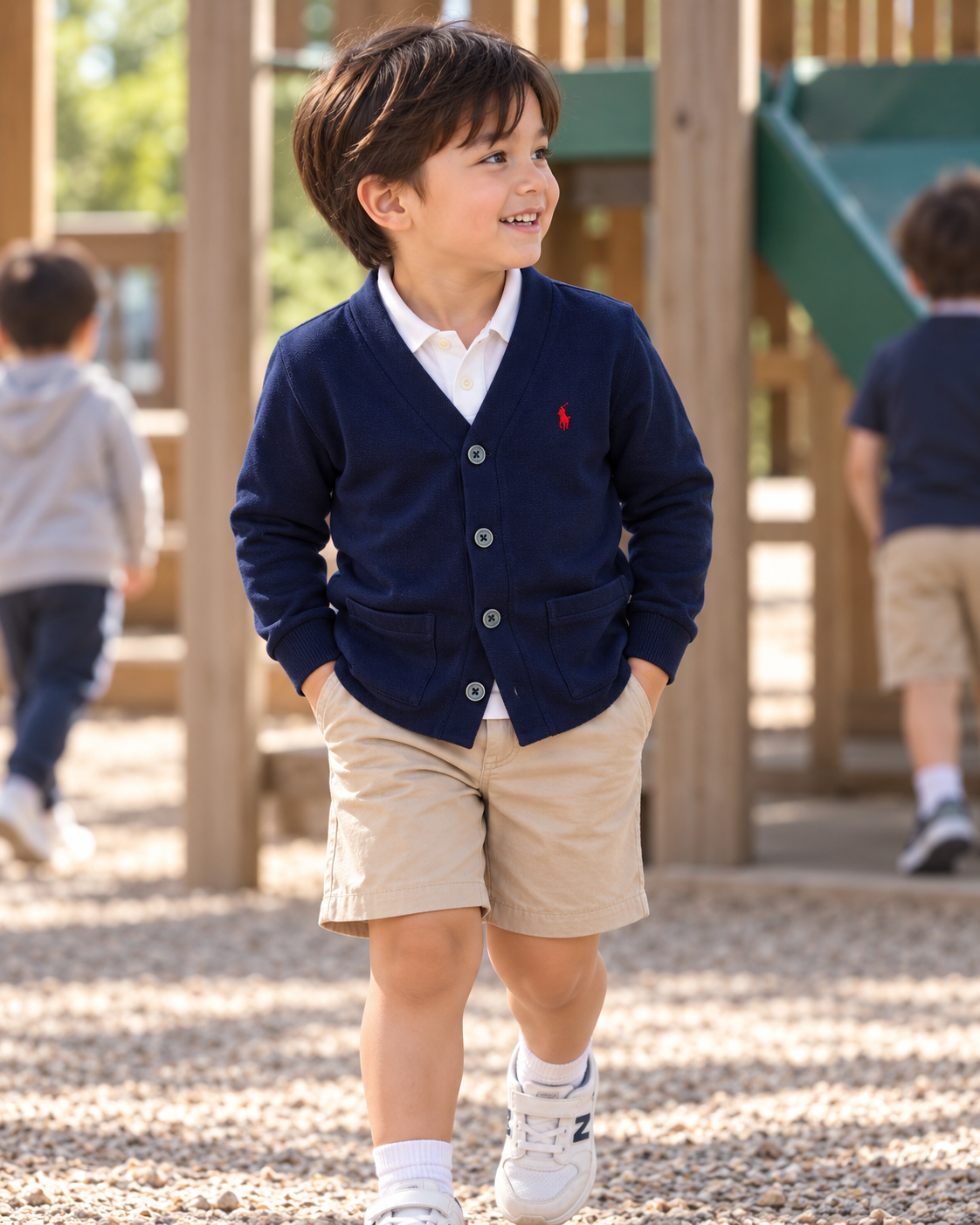Polo Ralph Lauren Navy Cotton Cardigan | Kids