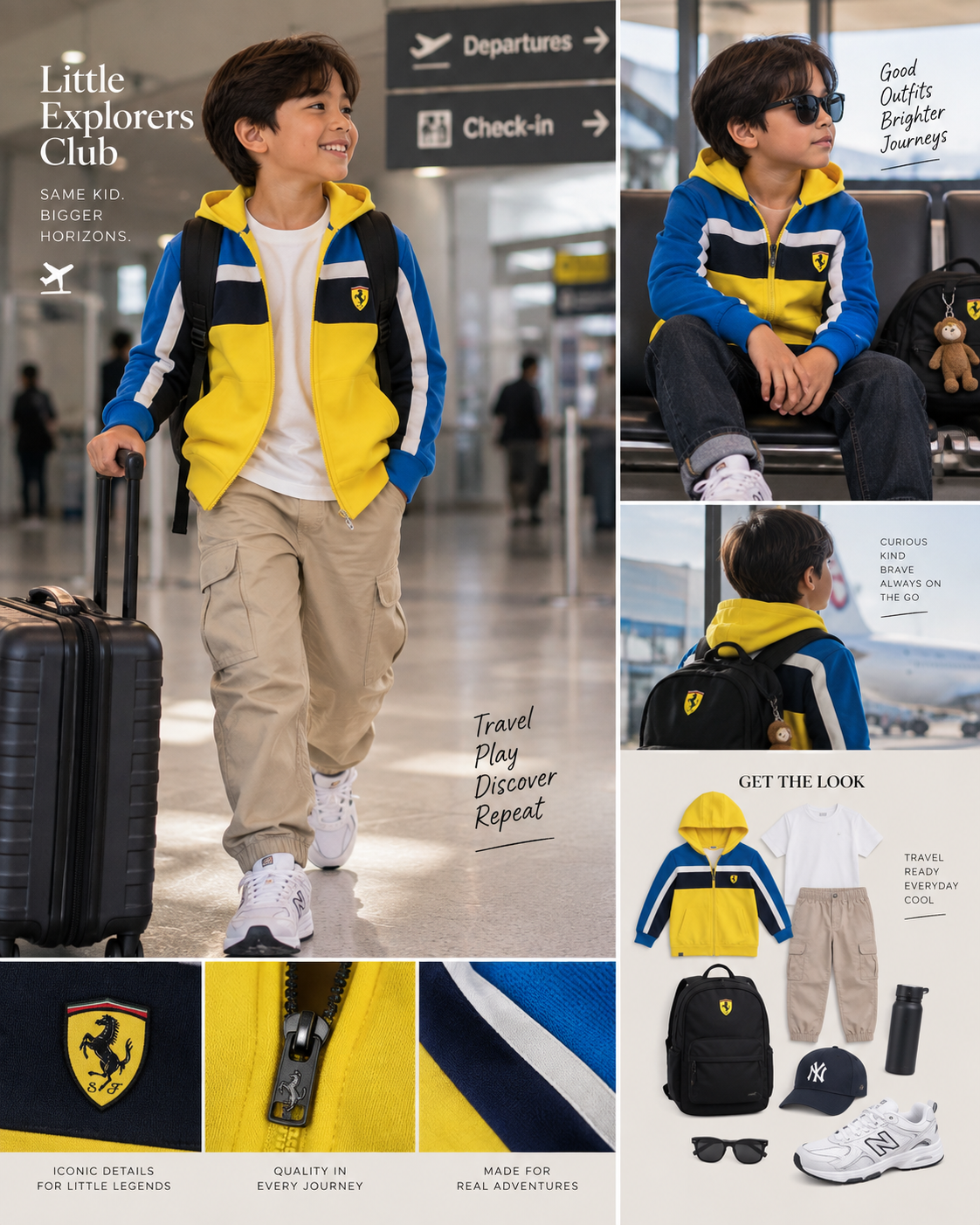 Scuderia Ferrari Colorblock Zip-Up Hoodie Jacket | Kids