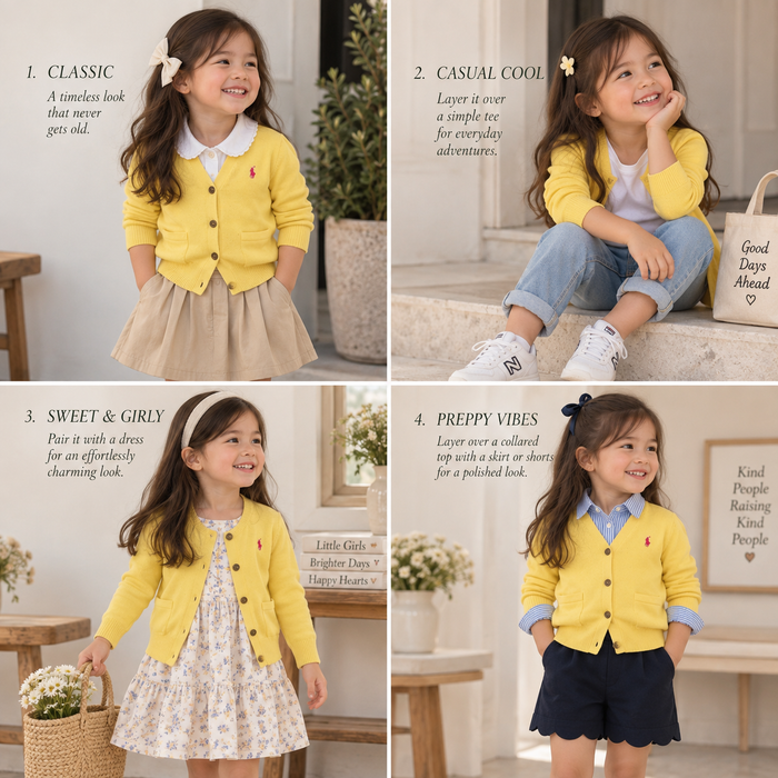 Ralph Lauren cotton cardigan, yellow