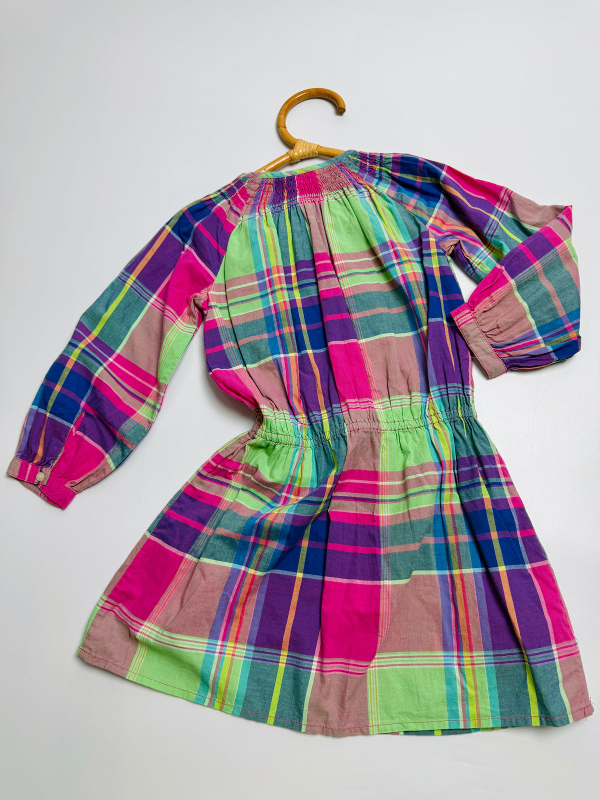 Ralph Lauren Multicolor Plaid Long-Sleeve Dress