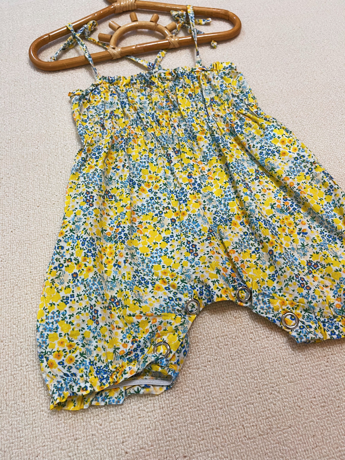 AOSTA Floral Tie-Strap Romper