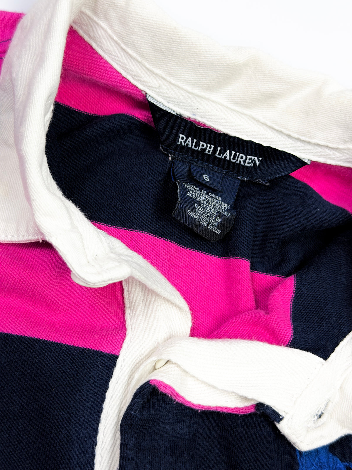 Ralph Lauren Pink & Navy Striped Polo Dress