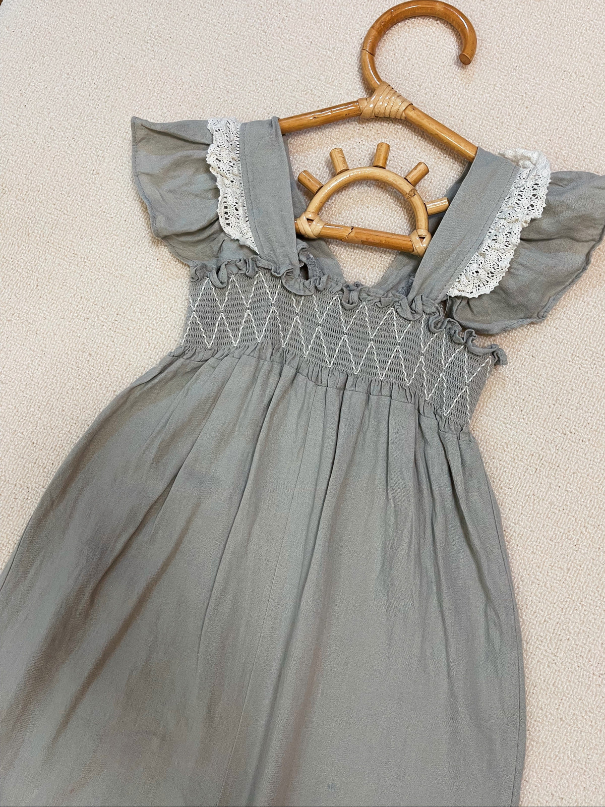 ROA Smocked Wide-Leg Jumpsuit