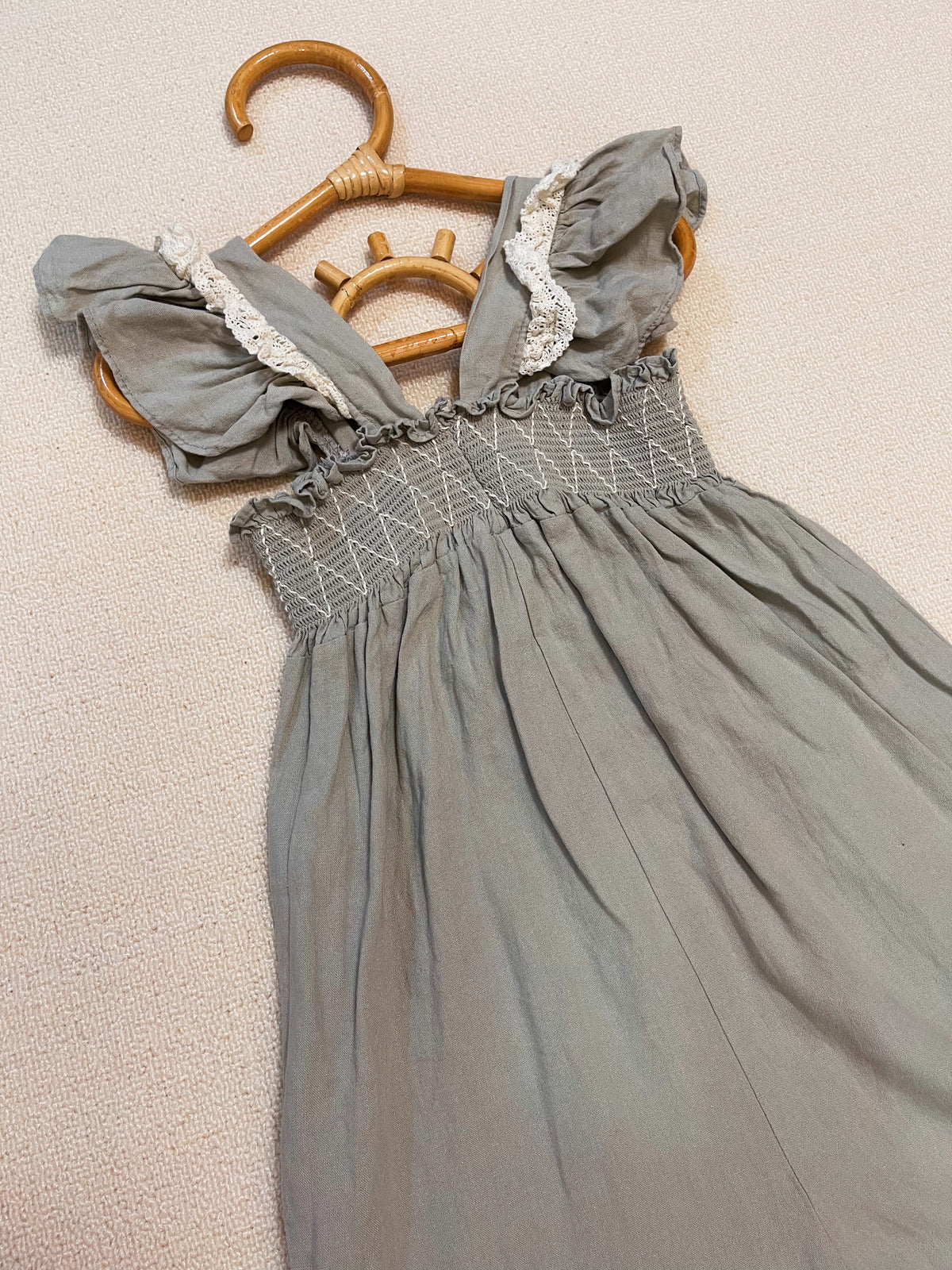 ROA Smocked Wide-Leg Jumpsuit
